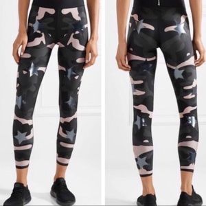 ultracor Lux Camo Knockout Leggings Grey Black Pink Silver Stars, Size Large (L)